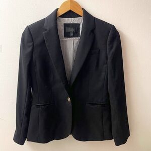 JCrew Campbell wool Blazer with Gold buttons in Black Size 4